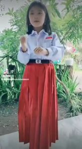 Setelan Seragam SD MI Kemeja Putih Tangan Panjang Perempuan Merk eLDe