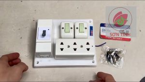 Bảng điện nổi SOPOKA BN21 3 ổ cắm 2 công tắc1 cầu giao