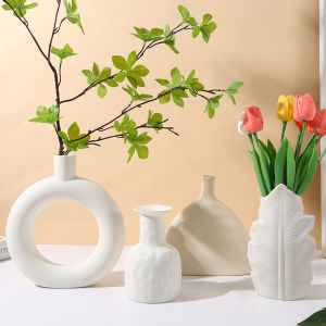 Plastic Vase Decorative Flower Vase Dried Flower Decoration Ornaments Flower Planter Holder for Living Room Bedroom