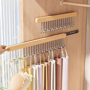 8/12 ตะขอไม้แขวนเสื้อ Multi-Functional Bra แขวนติดผนังตู้เสื้อผ้าแขวนเสื้อผ้า Organizer