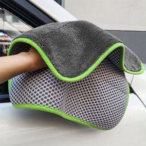 Seametal 40x40cm khăn lau xe ô tô 850gsm hấp thụ cao Khăn lau vải nhung san hô vải khô dịch vụ chăm sóc xe ô tô khô Rag