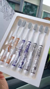 Berus Gigi Soft Kotak Hadiah 6 Keping Dewasa Bulat Pemegang Bulu Lembut Gred Tinggi Jena