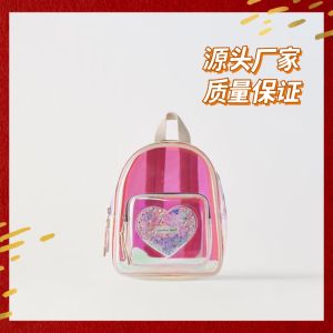 Zahome Childrens Mini Rainbow Glitter โปร่งแสง กระเป๋าเป้สะพายหลังfairy Dust Jelly Bag การ์ตูน กระเป๋าสะพายไหล่คู่สําหรับเด็กผู้หญิงสไตล์ Macaron