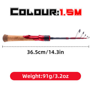 Weihe FISHING | WEIHE 1.5m 1.68m Shuiyan Portable Carbon Fishing Rod Telescopic Fishing Rods for Small Lure Use Spinning Casting Rod Pesca