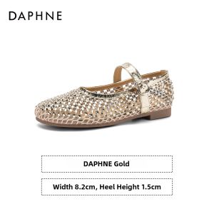 Daphne | Summer Breathable Woven Mary Jane Sandals with Toe Cover Roman Style