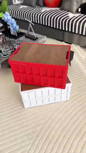 TMOP Outdoor Foldable Storage Box Camping Box Plastic Wardrobe Large Capacity For Clothes Toy Storage Box With Wheels App