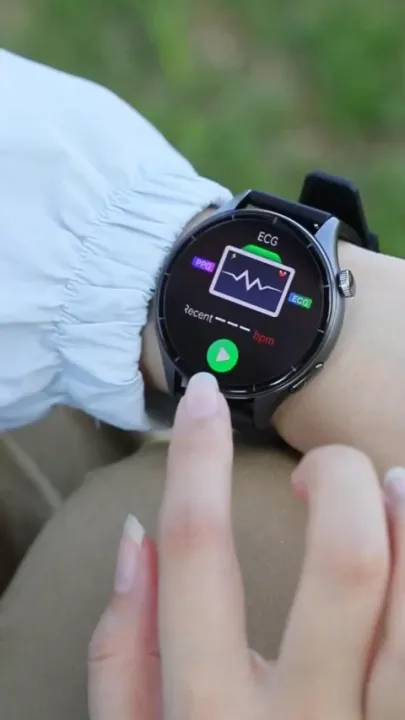 NORTH EDGE AMOLED Display ECG Health Monitoring Men’s Smartwatch BMI Measurement NFC Blood Pressure Oxygen Fatigue Monitoring IP68 Waterproof ET458 Jam tangan
