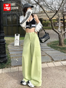 High Waist Wide Leg Jeans Womens Casual Autumn Winter New Style Loose Slim Straight Long Pants Versatile Spring Cotton Denim