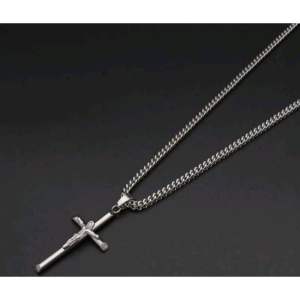 KALUNG SALIB PRIA DAN WANITA TITANIUM ANTI LUNTUR