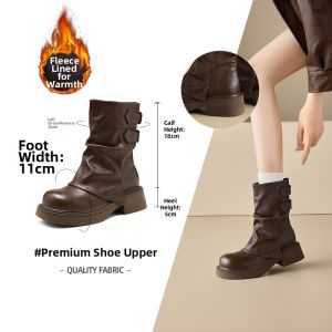Josiny | Vintage Style Womens Boots Brown Martin Boot