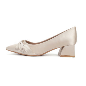 Wedding Shoes Two-Piece Wear Comfortable Soft Satin Pointed-Toe Pumps