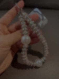 Bracelet Diamond Pearl Beads Crystal Ring Hand Wrist Strap Rhinestone Lanyard for iPhone Huawei Redmi Xiaomi Samsung Phone Charm