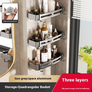 Bbdd nhôm hiện đại Túi sắp xếp phòng tắm với ma thuật dính cài đặt