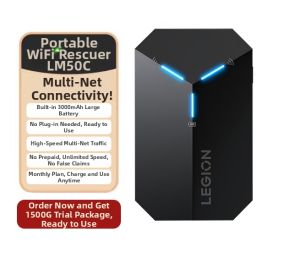 Lenovo | Portable Wi-Fi Unlimited Data National Coverage Router WiFi6