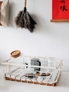 กล่องเก็บของสไตล์วินเทจญี่ปุ่น ทำจากเหล็ก กันน้ำ สำหรับห้องนอน ห้องนั่งเล่น ชั้นวางของ สำหรับใส่ผลไม้ เครื่องประดับ เครื่องใช้ในครัว