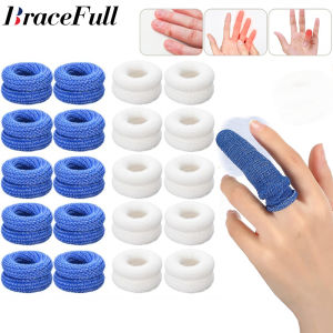 10Pcs Tubular Bandage Finger Roll Finger Toe Sleeves Thumb Protector Fingertips Protective Cushion Moisture Wicking