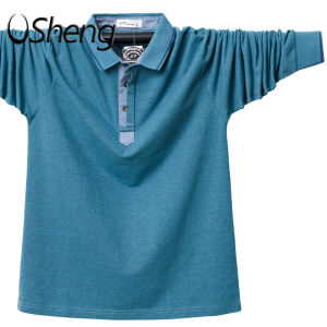 เสื้อยืดผู้ชายแขนยาวขนาดใหญ่ M-6XL เสื้อเชิ้ตพลัสไซส์เสื้อเสื้อโปโล