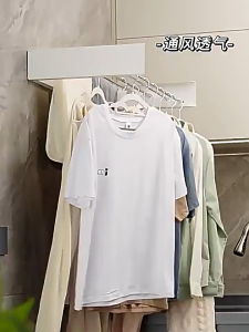 MIZONA Invisible Foldable Wall Mount Multifunctional Clothes Hanger Drying Rack Wall Space Saving Baju Rak Pakaian Dilipat Pengeringan