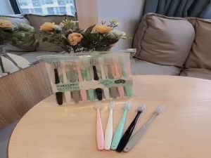 KAIHUA Sikat Gigi Dewasa 1 SET 10 PCS Tavel Toothbrush Double Care Sensitive Soft-Sweet Bee Sikat Gigi Nano Tech Sikat Gigi Medium Import PR151