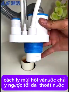 "Bộ Đầu Nối Ống Thoát Nước 5 trong 1: Ngăn Mùi Chống Côn Trùng Chặn Nước Trào Lại Bồn Rửa Bát"
