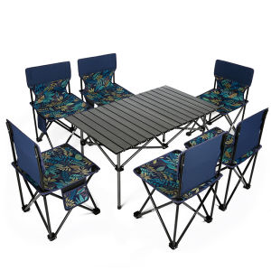 LINSI | Portable Lightweight Egg Roll Table And Chair Set For Camping Outdoors