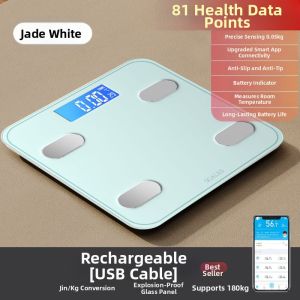 KaiFeng High Precision Rechargeable Electronic Weight Scale Body Fat Analyzer Student Weight Loss Smart Scale Home Use