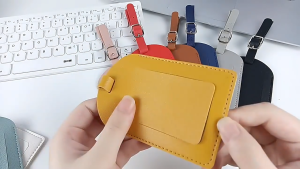 Luggage Tag Colorful Handbag Label Airplane Check-in PU Leather Boarding Pass