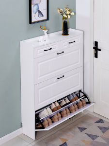 Ultra-Thin 17cm Shoe Cabinet Economical Multi-Functional Simple Modern Storage Cabinet for Home Entrance Narrow Tipping Small Shoe Rack