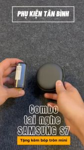 Combo Tai Nghe Samsung Galaxy S7 Chính Hãng Âm Thanh Cực Đỉnh Tặng Kèm Bóp Đựng Mini
