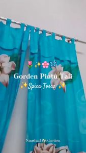 Tirai Gorden 6 Tali 3 Gelombang Berponi Motif Bunga Spica Tosca Free Tali Pinggir