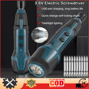 3.6V 2Nm Electric Screwdriver With Flashlight Lighting Mini Disassembly Screw Small Electric Batch Lithium Battery Screwdriver