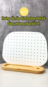 Bảng Lỗ Pegboard Trang Trí Góc Học Tập Dola Home HCM Kệ Gỗ Kim Loại Đa Năng Phù Hợp Không Khoan Tường