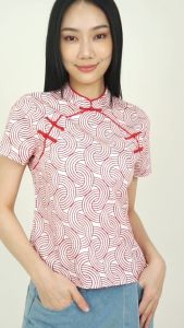 Forest Mandarin Collar Printed Men/ Ladies/ Kids Top Dress | CNY 2024 Family Wear- 621368 / 822375 / FK20229 / FK885064