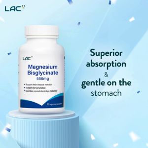 [Expiry Jun 2028] LAC Magnesium Bisglycinate 556mg (60 Vegetable Capsules)