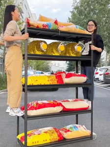 E-TIFE Rak Besi 4/5 Susun Rak Susun Serbaguna Rak Gudang Rak Adjustable Rak Besi Tanaman