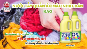 NƯỚC TẨY QUẦN ÁO MÀU KAO NỘI ĐỊA NHẬT (1 LÍT) - NƯỚC TẨY CHUYÊN DỤNG CHO QUẦN ÁO MÀU VÀ QUẦN ÁO TRẮNG