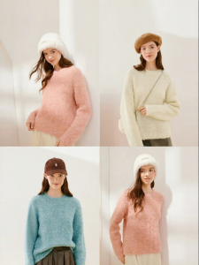 SEIFINI | Round Neck Candy Colored Sweater Female
