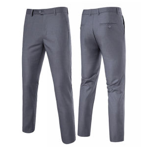 Quality Mens Slim Fit Golf Dress Pants Flat Front Suit Pants Business Dress Pants Classic for Business Wedding Work Pants