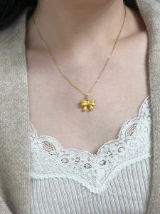 New 18K Gold Butterfly Knot Necklace: A Fresh & Elegant Women's Jewelry