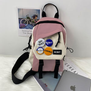 Casual Nylon Crossbody Bag for Men Soft Sporty Style Chest Bag with Zipper Closure and Phone Pocket BOBIT