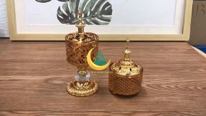 Tempat Bakar Dupa Arab Emas/Putih/Hitam