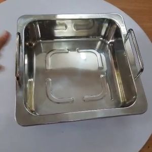 Nồi lẩu vuông inox 1 ngăn nồi nấu lẩu bếp từ 1 ngăn nồi bếp từ vuông 2 ngăn xoong inox bếp từ 2 ngăn