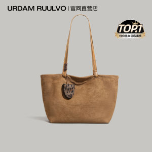 UR Faux Velvet Tote Bag Large Capacity Womens 2025 New Style Underarm Commuter Bag for Class And Commuting Single Shoulder Bag