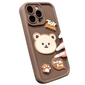 MENGKE.CASE | Full Coverage Thickened Ins Style Cartoon Bear Phone Case
