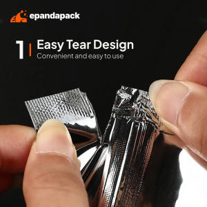 50pcs Aluminium Foil Zip Lock Bag Transparent Food Pouch Bag Packaging Beg Plastik Ziplock Makanan