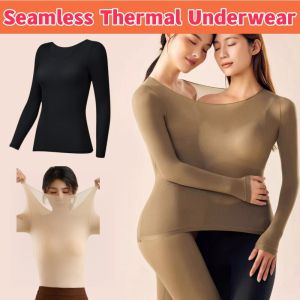 Ultra Thin Thermal Underwear Shirt Long Sleeves Skin-Friendly Inner Wear Seamless Breathable Base Shirt
