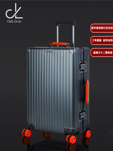 Large Capacity Aluminum Magnesium Alloy Carry-On Suitcase 20 Inch Pull Rod Travel Luggage Bag for Business And Personal Use