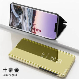 Samsung S24 Ultra Phone Case Flip Cover Large View Window Mirror Surface Foldable Stand Full Protection for S22 S21 S25 plus S20 S10 S9 S8 plus Note10 Note20