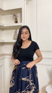 ROK BATIK MAYUNG PANJANG DEWASA MOTIF ABSTRAK NAVI