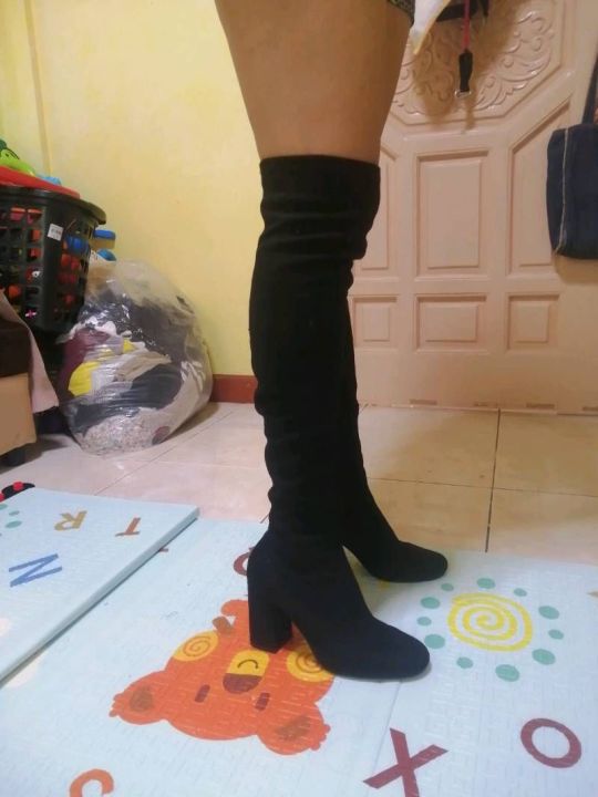 Bota Over The Knee Drezzup Zara Thigh High Boots Lazada PH